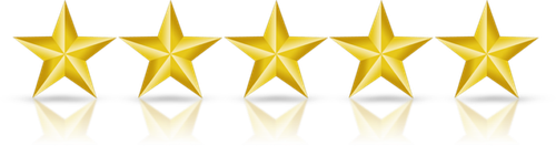 Five star rating graphic