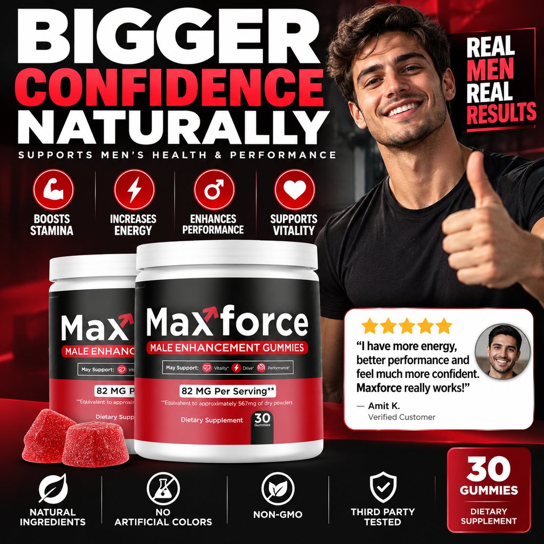 Max Force Male Enhancement Gummies product banner